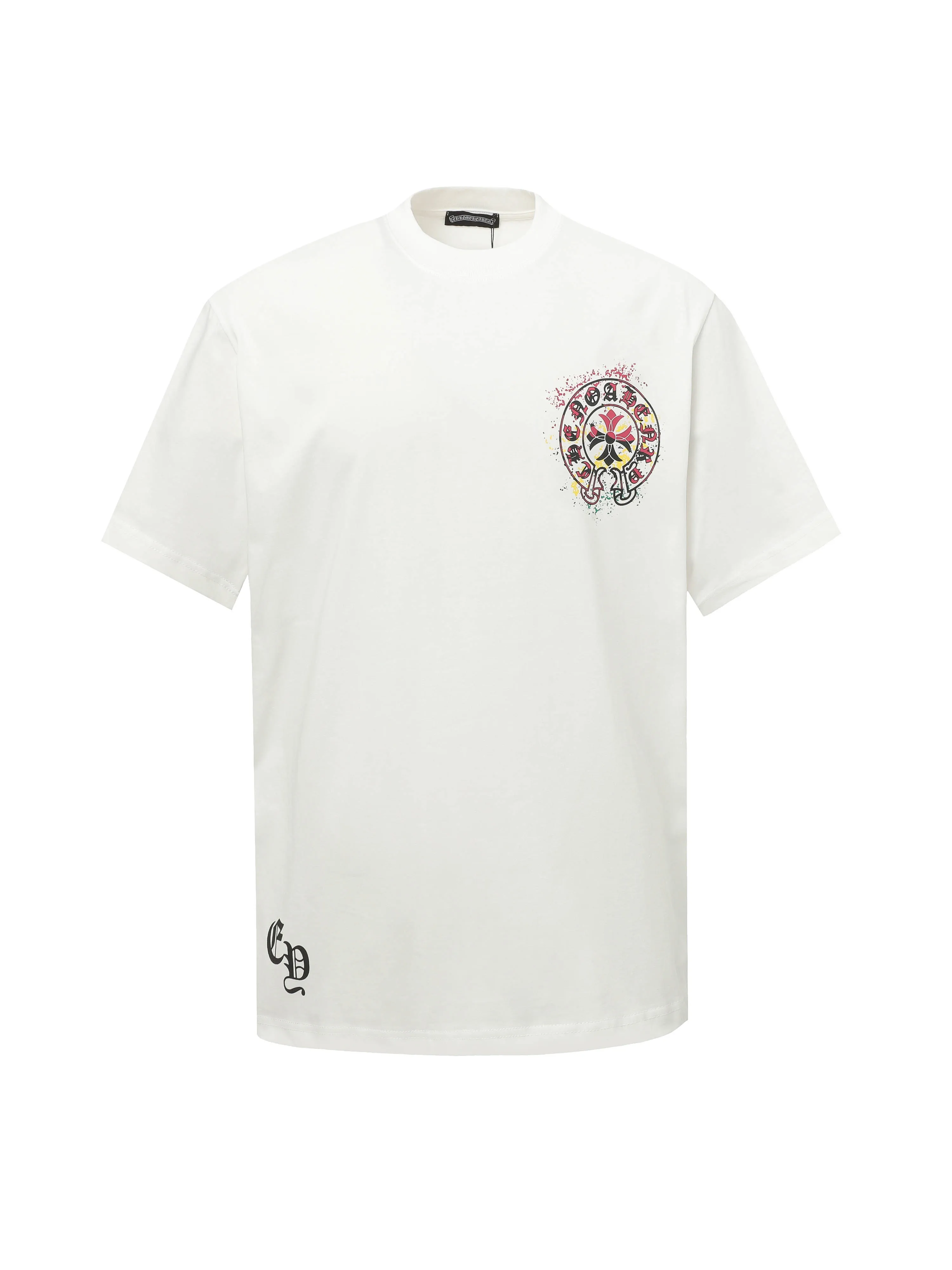 🅿️170 CHROME HEARTS/Chrome Heart CH spray-printed short-sleeved T-shirt The fabric is made of 280g heavy combed cotton, customized with 32 count 1*1 threads, and washed twice for ready-to-wear. The fabric is comfortable and skin-friendly without any strange feeling. Custom-dyed fabric, with high textile density, good drape, and not easy to deform. The thick texture and tight spinning process will not affect the breathability of the fabric. The color saturation is very high. Imported digital direct-injection printing technology. A versatile and good-looking short-sleeve. The loose version covers the flesh and makes you look slimmer. It is the same style for men and women. It has three complete standards. Color: Black-White Size: XS-L